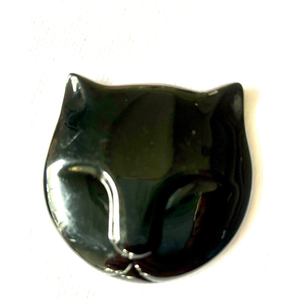 Vintage Avon Kompact Kitten  Black Cat Mirror N5311